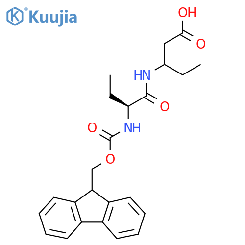 3-(2S)-2-({(9H-fluoren-9-yl)methoxycarbonyl}amino)butanamidopentanoic acid structure