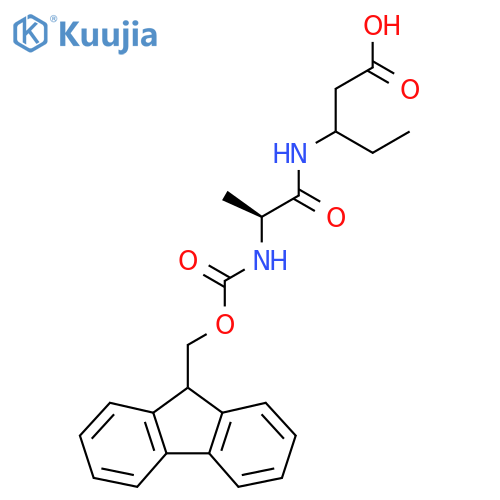3-(2S)-2-({(9H-fluoren-9-yl)methoxycarbonyl}amino)propanamidopentanoic acid structure