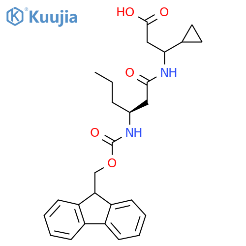3-cyclopropyl-3-(3S)-3-({(9H-fluoren-9-yl)methoxycarbonyl}amino)hexanamidopropanoic acid structure