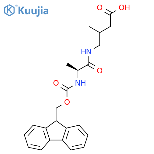 4-(2S)-2-({(9H-fluoren-9-yl)methoxycarbonyl}amino)propanamido-3-methylbutanoic acid structure