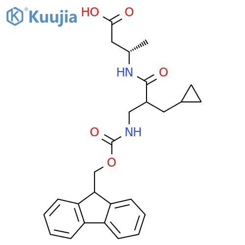 (3S)-3-2-(cyclopropylmethyl)-3-({(9H-fluoren-9-yl)methoxycarbonyl}amino)propanamidobutanoic acid structure