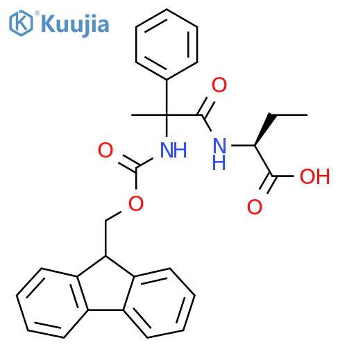 (2S)-2-2-({(9H-fluoren-9-yl)methoxycarbonyl}amino)-2-phenylpropanamidobutanoic acid structure