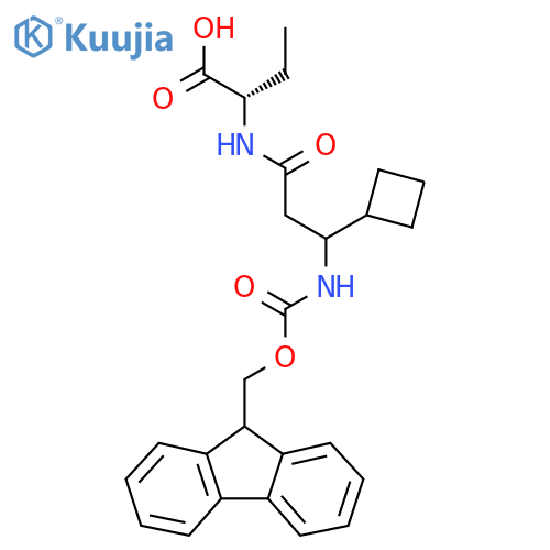 (2S)-2-3-cyclobutyl-3-({(9H-fluoren-9-yl)methoxycarbonyl}amino)propanamidobutanoic acid structure