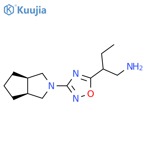 2-{3-(3aR,6aS)-octahydrocyclopentacpyrrol-2-yl-1,2,4-oxadiazol-5-yl}butan-1-amine structure