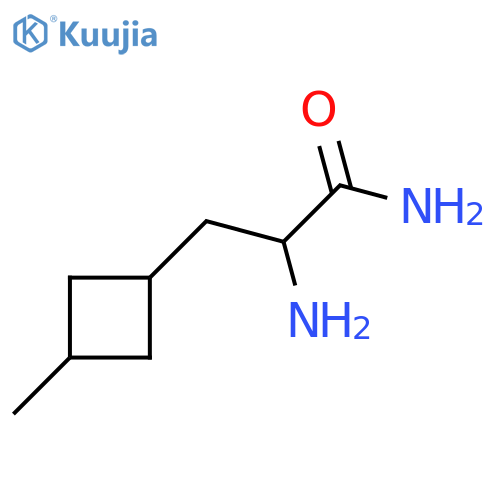 2-amino-3-(3-methylcyclobutyl)propanamide structure
