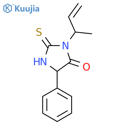 3-(but-3-en-2-yl)-5-phenyl-2-sulfanylideneimidazolidin-4-one structure