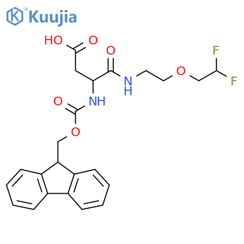3-{2-(2,2-difluoroethoxy)ethylcarbamoyl}-3-({(9H-fluoren-9-yl)methoxycarbonyl}amino)propanoic acid structure