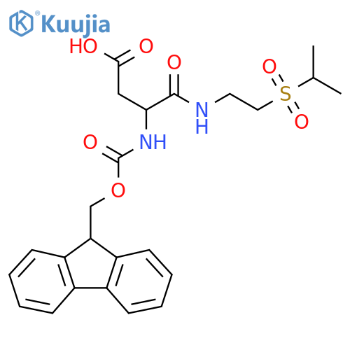 3-({(9H-fluoren-9-yl)methoxycarbonyl}amino)-3-{2-(propane-2-sulfonyl)ethylcarbamoyl}propanoic acid structure