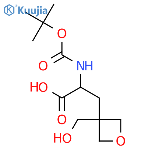 2-{(tert-butoxy)carbonylamino}-3-3-(hydroxymethyl)oxetan-3-ylpropanoic acid structure