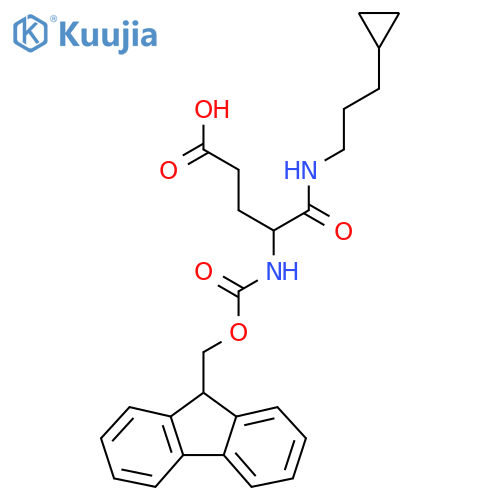 4-(3-cyclopropylpropyl)carbamoyl-4-({(9H-fluoren-9-yl)methoxycarbonyl}amino)butanoic acid structure