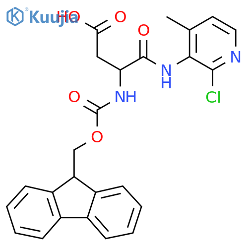 3-(2-chloro-4-methylpyridin-3-yl)carbamoyl-3-({(9H-fluoren-9-yl)methoxycarbonyl}amino)propanoic acid structure