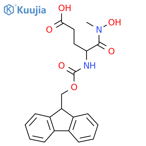 4-({(9H-fluoren-9-yl)methoxycarbonyl}amino)-4-hydroxy(methyl)carbamoylbutanoic acid structure