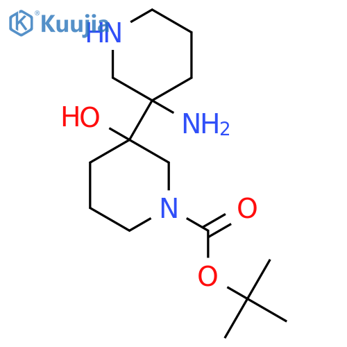tert-butyl 3-(3-aminopiperidin-3-yl)-3-hydroxypiperidine-1-carboxylate structure