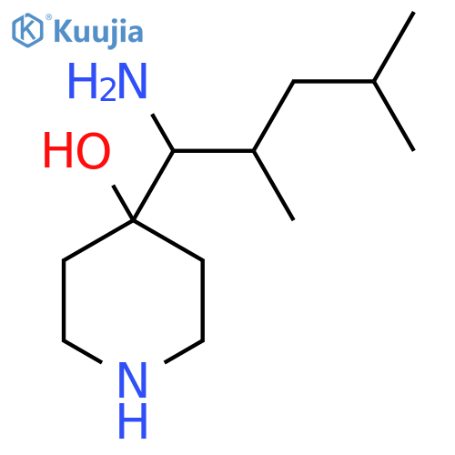 4-(1-amino-2,4-dimethylpentyl)piperidin-4-ol structure