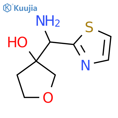 3-amino(1,3-thiazol-2-yl)methyloxolan-3-ol structure