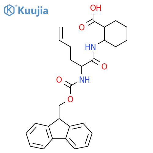 2-2-({(9H-fluoren-9-yl)methoxycarbonyl}amino)hex-5-enamidocyclohexane-1-carboxylic acid structure