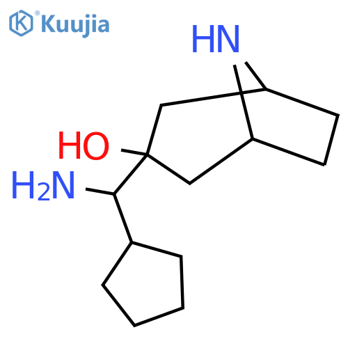 3-amino(cyclopentyl)methyl-8-azabicyclo3.2.1octan-3-ol structure