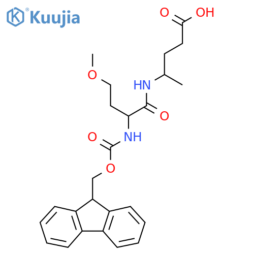 4-2-({(9H-fluoren-9-yl)methoxycarbonyl}amino)-4-methoxybutanamidopentanoic acid structure