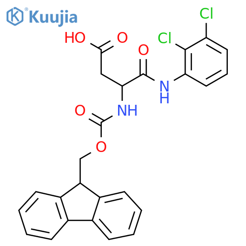 3-(2,3-dichlorophenyl)carbamoyl-3-({(9H-fluoren-9-yl)methoxycarbonyl}amino)propanoic acid structure