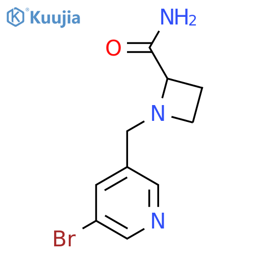 1-(5-bromopyridin-3-yl)methylazetidine-2-carboxamide structure