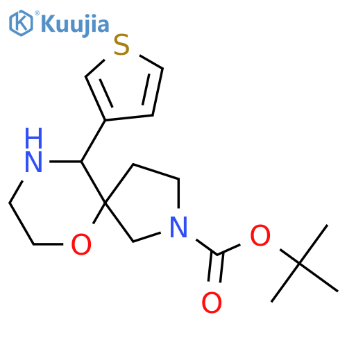 tert-butyl 10-(thiophen-3-yl)-6-oxa-2,9-diazaspiro4.5decane-2-carboxylate structure