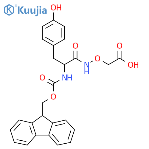 2-{2-({(9H-fluoren-9-yl)methoxycarbonyl}amino)-3-(4-hydroxyphenyl)propanamidooxy}acetic acid structure