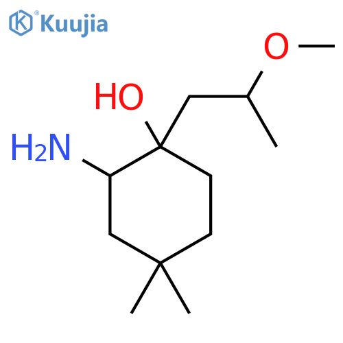 2-Amino-1-(2-methoxypropyl)-4,4-dimethylcyclohexan-1-ol structure