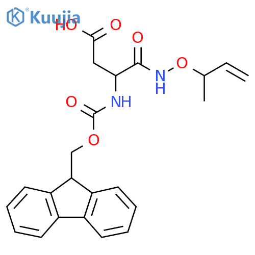 3-(but-3-en-2-yloxy)carbamoyl-3-({(9H-fluoren-9-yl)methoxycarbonyl}amino)propanoic acid structure