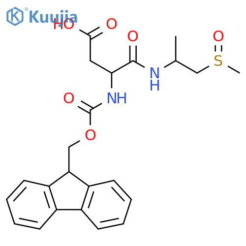 3-({(9H-fluoren-9-yl)methoxycarbonyl}amino)-3-(1-methanesulfinylpropan-2-yl)carbamoylpropanoic acid structure