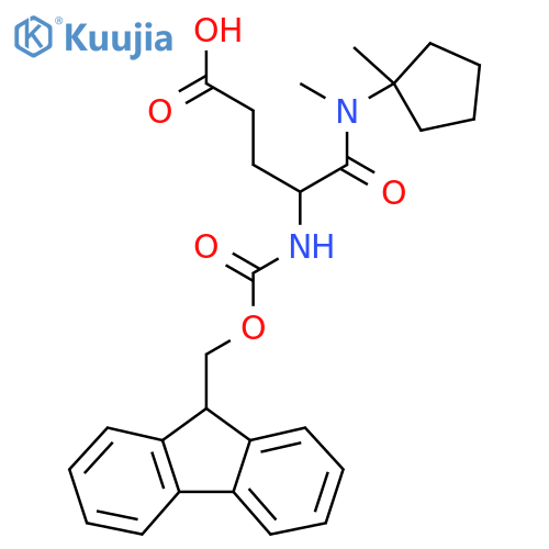 4-({(9H-fluoren-9-yl)methoxycarbonyl}amino)-4-methyl(1-methylcyclopentyl)carbamoylbutanoic acid structure