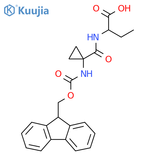 2-{1-({(9H-fluoren-9-yl)methoxycarbonyl}amino)cyclopropylformamido}butanoic acid structure