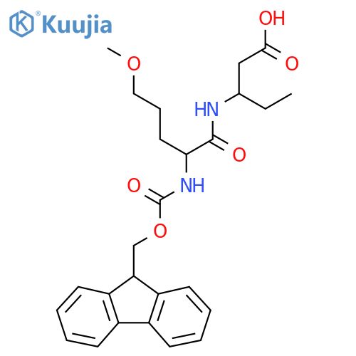 3-2-({(9H-fluoren-9-yl)methoxycarbonyl}amino)-5-methoxypentanamidopentanoic acid structure
