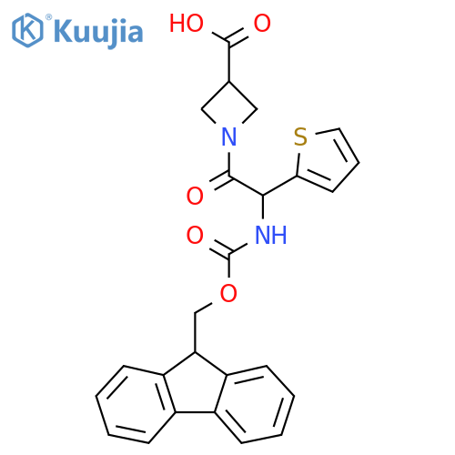 1-2-({(9H-fluoren-9-yl)methoxycarbonyl}amino)-2-(thiophen-2-yl)acetylazetidine-3-carboxylic acid structure