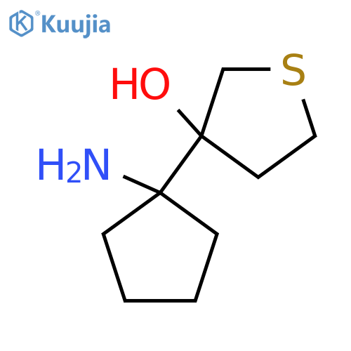3-(1-aminocyclopentyl)thiolan-3-ol structure