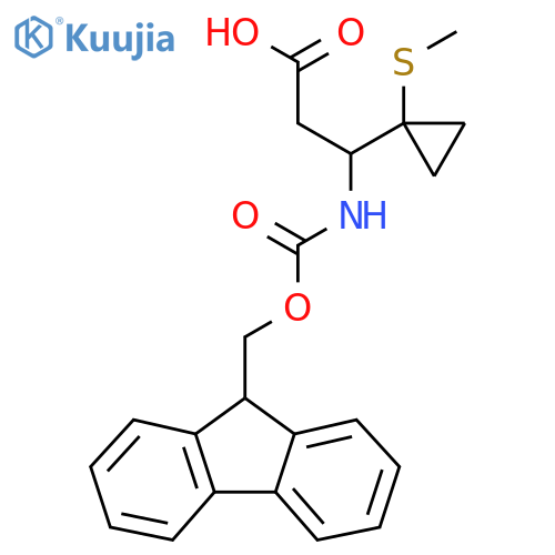 3-({(9H-fluoren-9-yl)methoxycarbonyl}amino)-3-1-(methylsulfanyl)cyclopropylpropanoic acid structure
