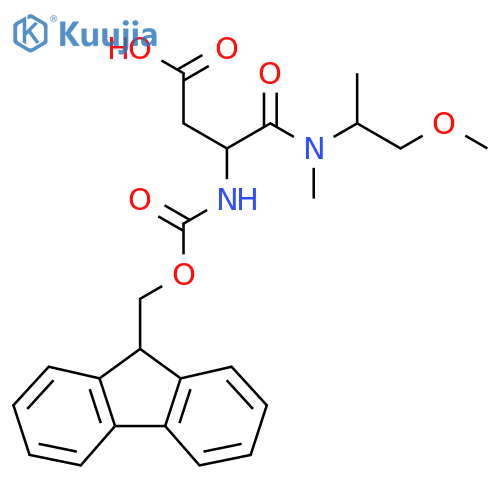 3-({(9H-fluoren-9-yl)methoxycarbonyl}amino)-3-(1-methoxypropan-2-yl)(methyl)carbamoylpropanoic acid structure