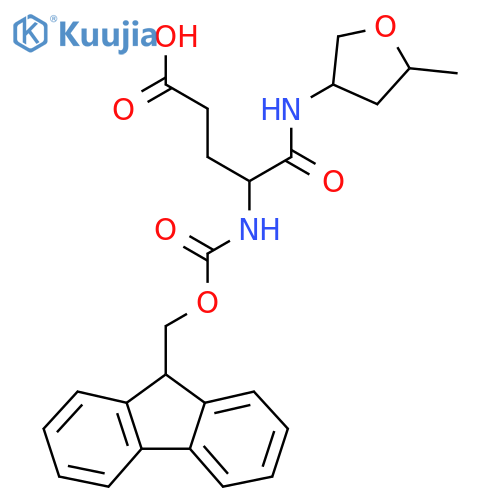 4-({(9H-fluoren-9-yl)methoxycarbonyl}amino)-4-(5-methyloxolan-3-yl)carbamoylbutanoic acid structure
