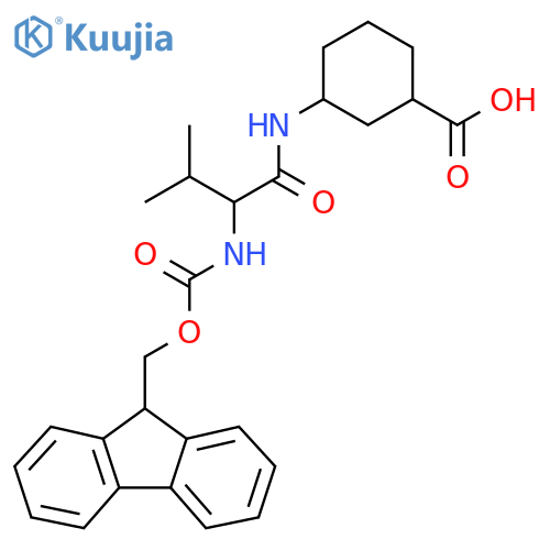 3-2-({(9H-fluoren-9-yl)methoxycarbonyl}amino)-3-methylbutanamidocyclohexane-1-carboxylic acid structure
