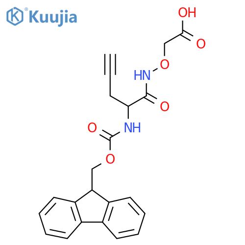 2-{2-({(9H-fluoren-9-yl)methoxycarbonyl}amino)pent-4-ynamidooxy}acetic acid structure