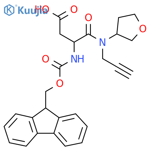 3-({(9H-fluoren-9-yl)methoxycarbonyl}amino)-3-(oxolan-3-yl)(prop-2-yn-1-yl)carbamoylpropanoic acid structure