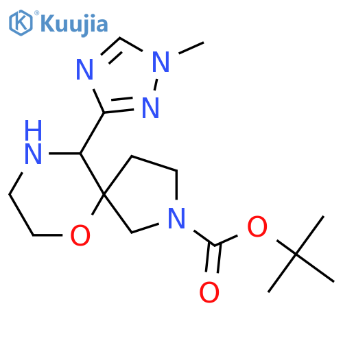 tert-butyl 10-(1-methyl-1H-1,2,4-triazol-3-yl)-6-oxa-2,9-diazaspiro4.5decane-2-carboxylate structure