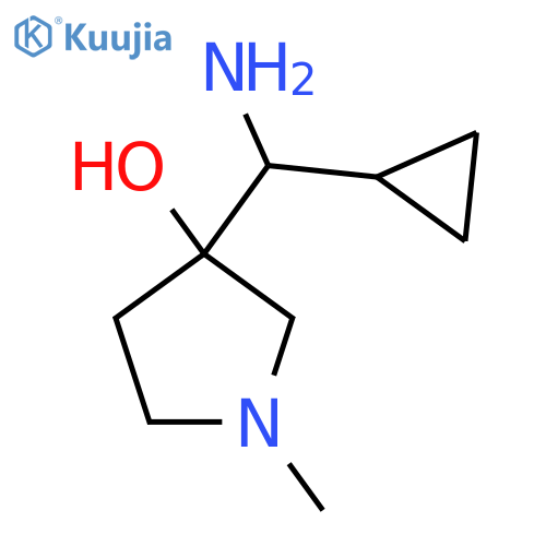 3-amino(cyclopropyl)methyl-1-methylpyrrolidin-3-ol structure