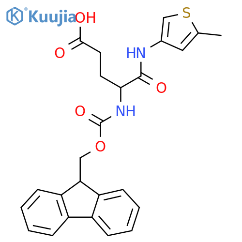 4-({(9H-fluoren-9-yl)methoxycarbonyl}amino)-4-(5-methylthiophen-3-yl)carbamoylbutanoic acid structure