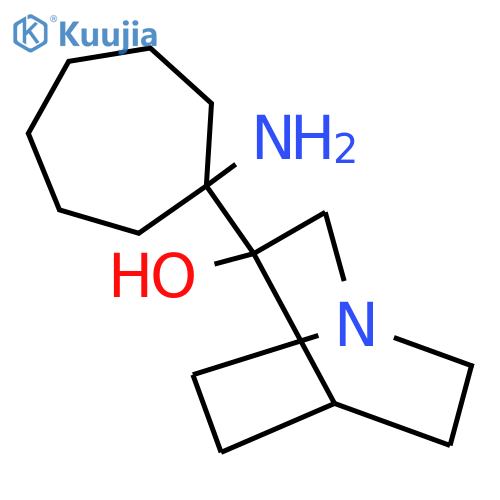 3-(1-aminocycloheptyl)-1-azabicyclo2.2.2octan-3-ol structure