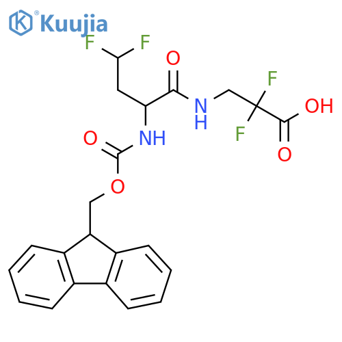 3-2-({(9H-fluoren-9-yl)methoxycarbonyl}amino)-4,4-difluorobutanamido-2,2-difluoropropanoic acid structure
