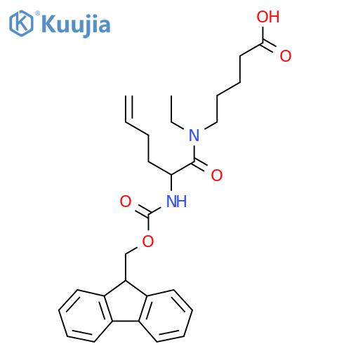5-N-ethyl-2-({(9H-fluoren-9-yl)methoxycarbonyl}amino)hex-5-enamidopentanoic acid structure