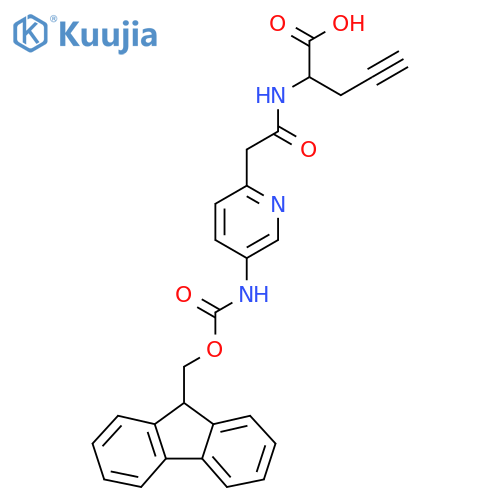 2-{2-5-({(9H-fluoren-9-yl)methoxycarbonyl}amino)pyridin-2-ylacetamido}pent-4-ynoic acid structure