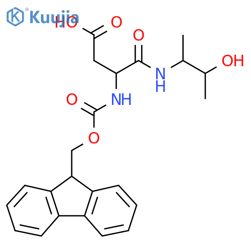 3-({(9H-fluoren-9-yl)methoxycarbonyl}amino)-3-(3-hydroxybutan-2-yl)carbamoylpropanoic acid structure