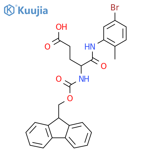 4-(5-bromo-2-methylphenyl)carbamoyl-4-({(9H-fluoren-9-yl)methoxycarbonyl}amino)butanoic acid structure