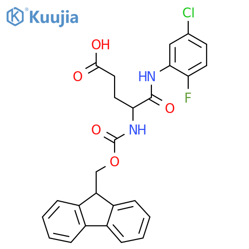 4-(5-chloro-2-fluorophenyl)carbamoyl-4-({(9H-fluoren-9-yl)methoxycarbonyl}amino)butanoic acid structure